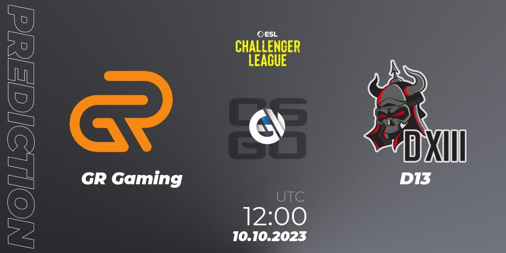 GR Gaming - D13: прогноз. 10.10.23, CS2 (CS:GO), ESL Challenger League Season 46: Asia-Pacific