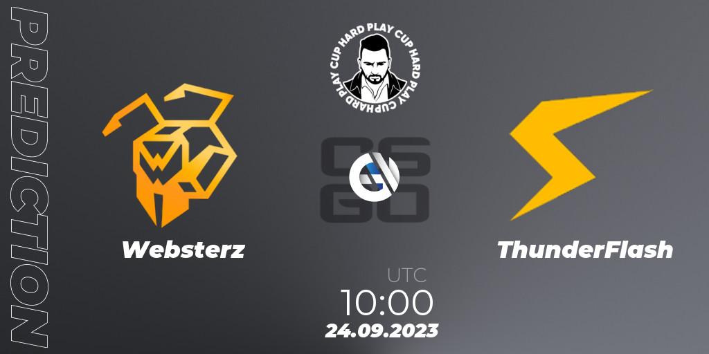 Websterz - ThunderFlash: прогноз. 24.09.2023 at 10:00, Counter-Strike (CS2), Hard Play Cup #7