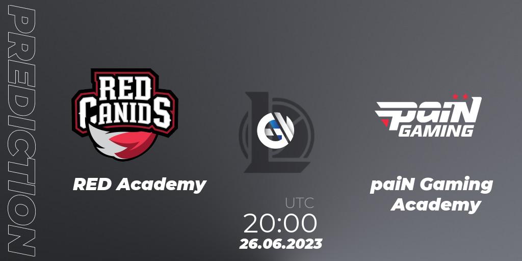 RED Academy - paiN Gaming Academy: прогноз. 26.06.23, LoL, CBLOL Academy Split 2 2023 - Group Stage