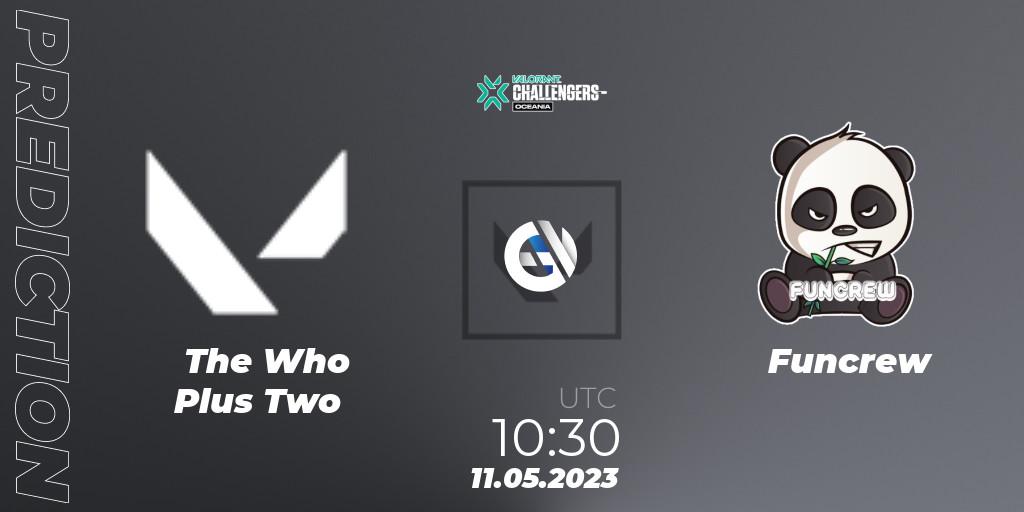 The Who Plus Two - Funcrew: прогноз. 11.05.23, VALORANT, VALORANT Challengers 2023: Oceania Split 2 - Group Stage