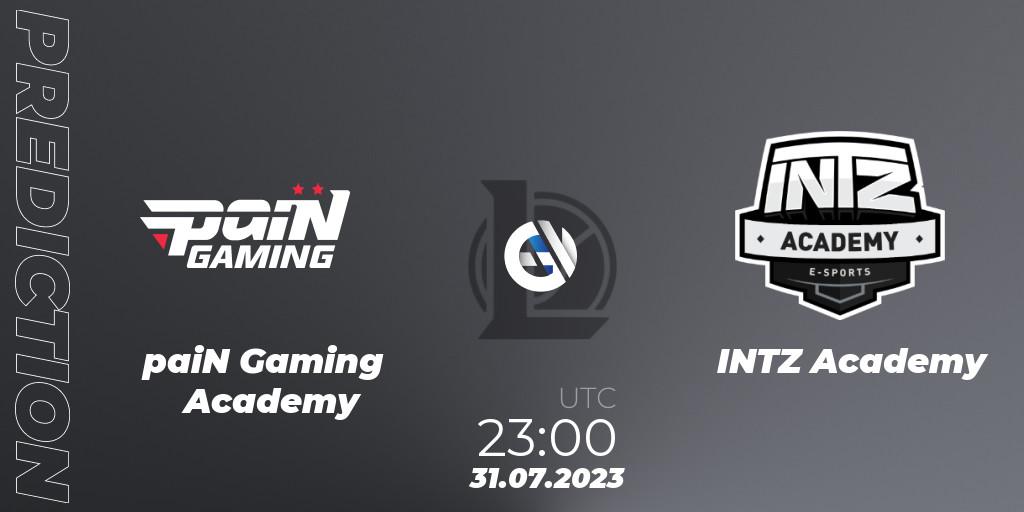 paiN Gaming Academy - INTZ Academy: прогноз. 31.07.2023 at 23:00, LoL, CBLOL Academy Split 2 2023 - Group Stage