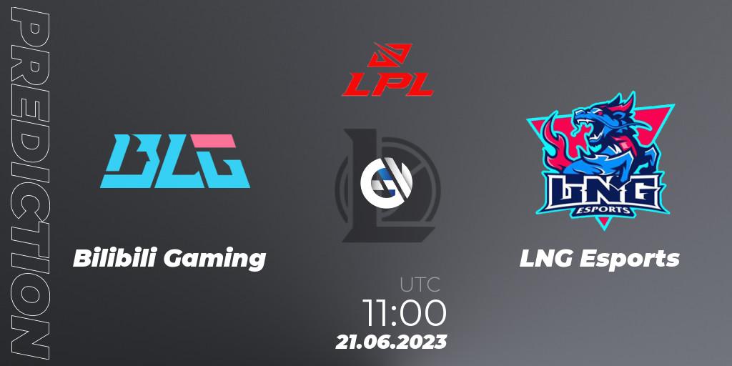 Bilibili Gaming - LNG Esports: прогноз. 21.06.2023 at 12:00, LoL, LPL Summer 2023 Regular Season