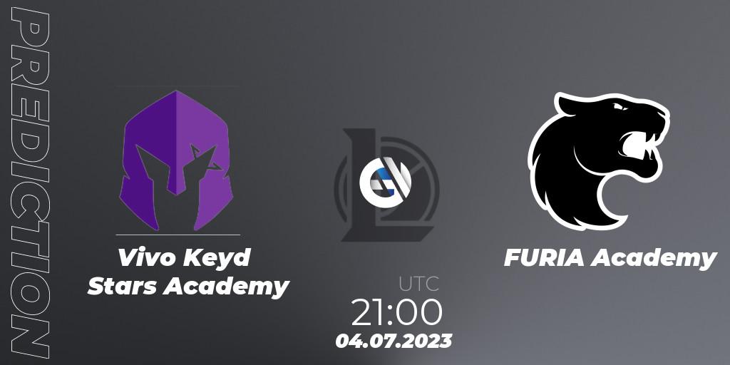 Vivo Keyd Stars Academy - FURIA Academy: прогноз. 04.07.2023 at 21:00, LoL, CBLOL Academy Split 2 2023 - Group Stage