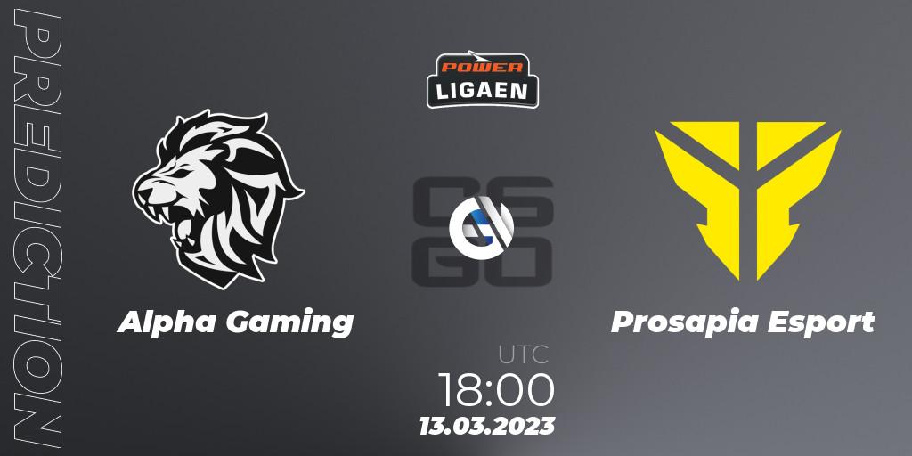 Alpha Gaming - Prosapia Esport: прогноз. 13.03.23, CS2 (CS:GO), Dust2.dk Ligaen Season 22