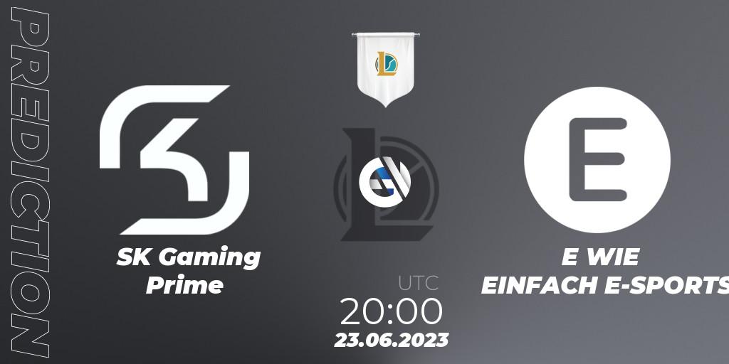 SK Gaming Prime - E WIE EINFACH E-SPORTS: прогноз. 23.06.2023 at 20:00, LoL, Prime League Summer 2023 - Group Stage