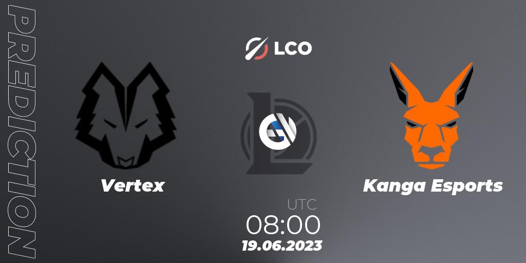 Vertex - Kanga Esports: прогноз. 19.06.23, LoL, LCO Split 2 2023 Regular Season