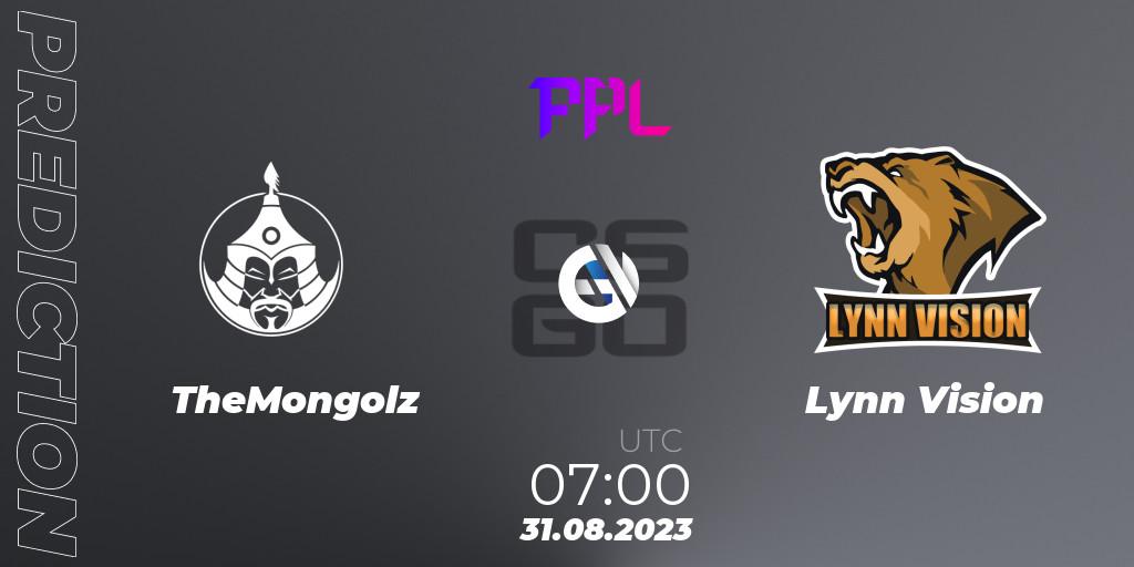 TheMongolz - Lynn Vision: прогноз. 31.08.23, CS2 (CS:GO), Perfect World Arena Premier League Season 5