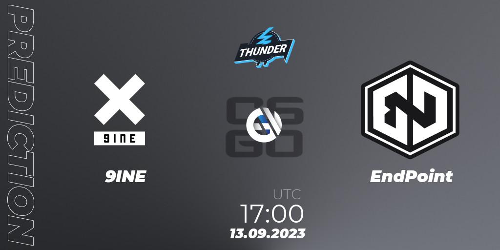 9INE - EndPoint: прогноз. 13.09.2023 at 18:45, Counter-Strike (CS2), Thunderpick World Championship 2023: European Series #2