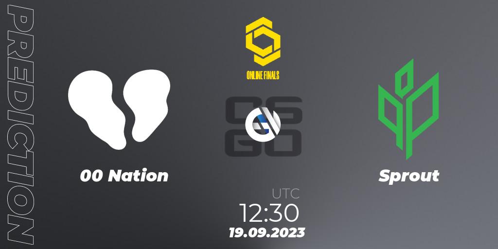 00 Nation - Sprout: прогноз. 19.09.2023 at 12:30, Counter-Strike (CS2), CCT Online Finals #3