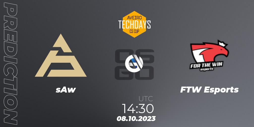 sAw - FTW Esports: прогноз. 08.10.2023 at 14:30, Counter-Strike (CS2), Aveiro Techdays Cup 2023