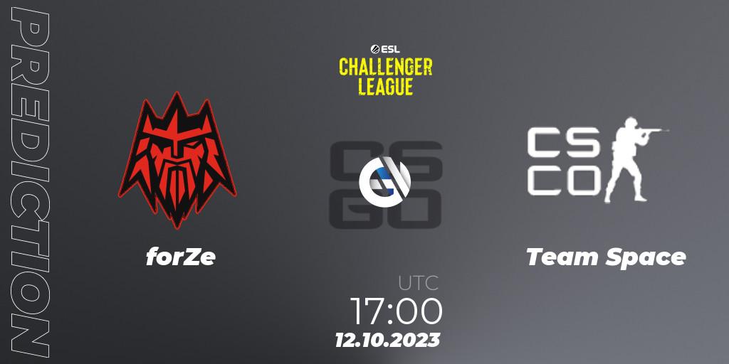 forZe - Team Space: прогноз. 12.10.23, CS2 (CS:GO), ESL Challenger League Season 46: Europe