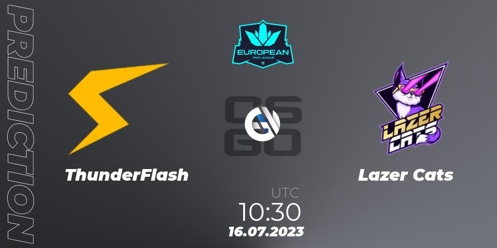 ThunderFlash - Lazer Cats: прогноз. 16.07.2023 at 10:30, Counter-Strike (CS2), European Pro League Season 9