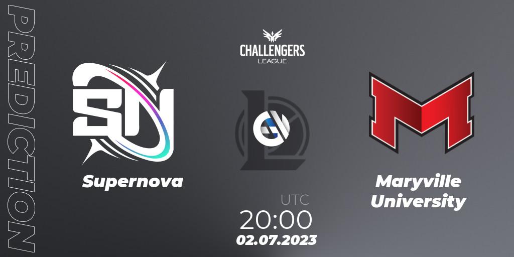 Supernova - Maryville University: прогноз. 18.06.2023 at 00:00, LoL, North American Challengers League 2023 Summer - Group Stage