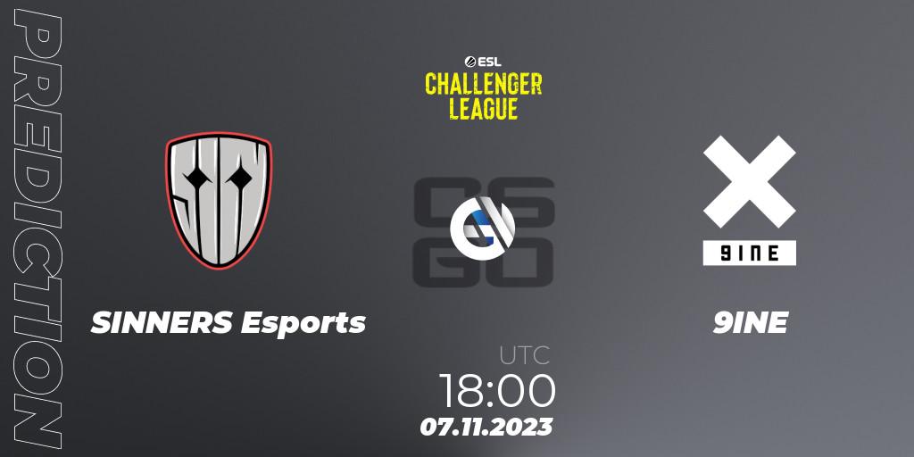 SINNERS Esports - 9INE: прогноз. 07.11.23, CS2 (CS:GO), ESL Challenger League Season 46: Europe