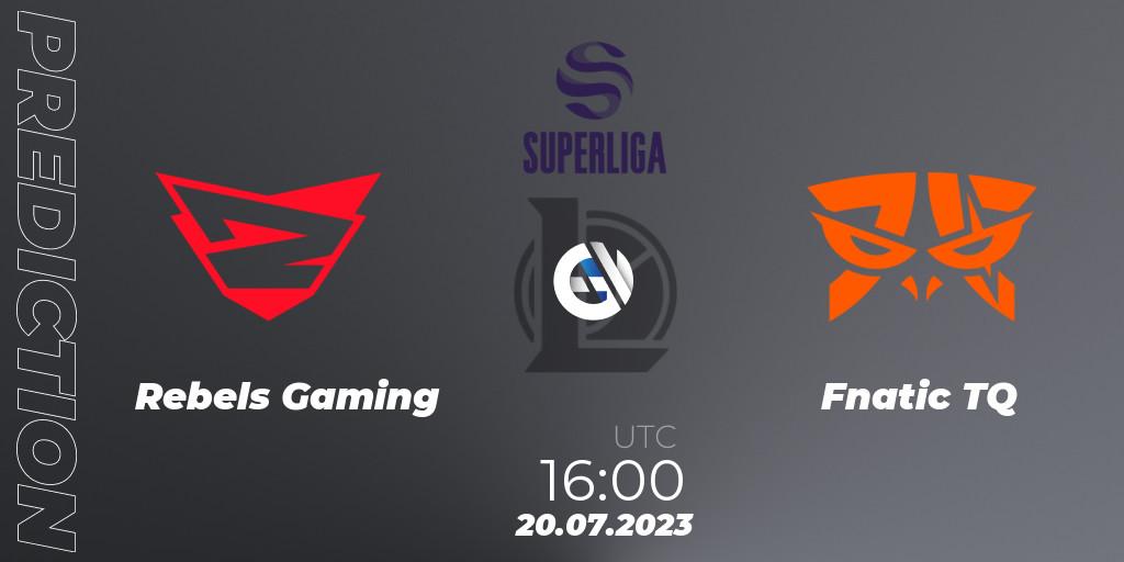 Rebels Gaming - Fnatic TQ: прогноз. 22.06.2023 at 17:00, LoL, Superliga Summer 2023 - Group Stage