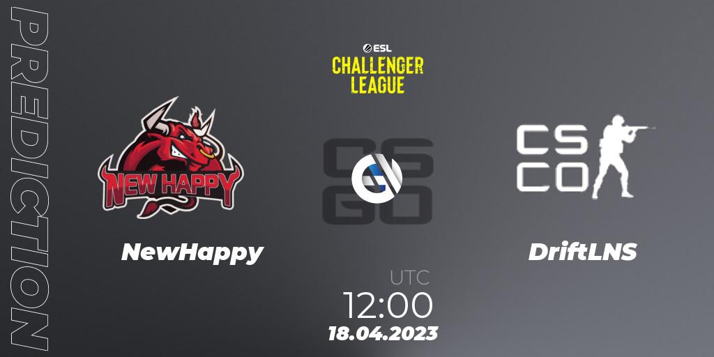 NewHappy - DriftLNS: прогноз. 18.04.2023 at 12:00, Counter-Strike (CS2), ESL Challenger League Season 45: Asia-Pacific
