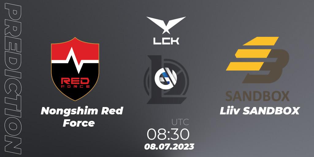 Nongshim Red Force - Liiv SANDBOX: прогноз. 08.07.23, LoL, LCK Summer 2023 Regular Season