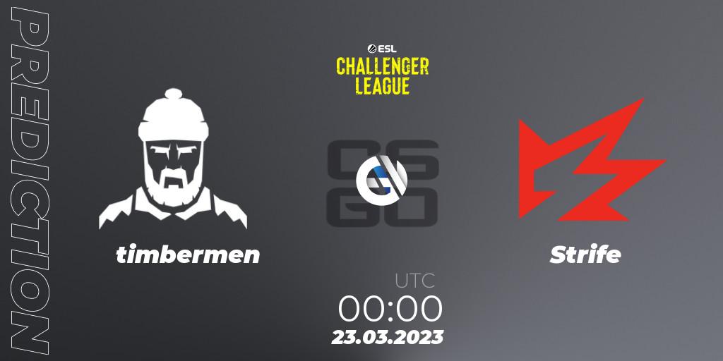 timbermen - Strife: прогноз. 23.03.23, CS2 (CS:GO), ESL Challenger League Season 44: North America