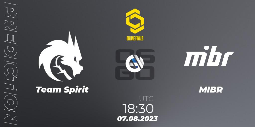 Team Spirit - MIBR: прогноз. 07.08.2023 at 19:40, Counter-Strike (CS2), CCT 2023 Online Finals 2