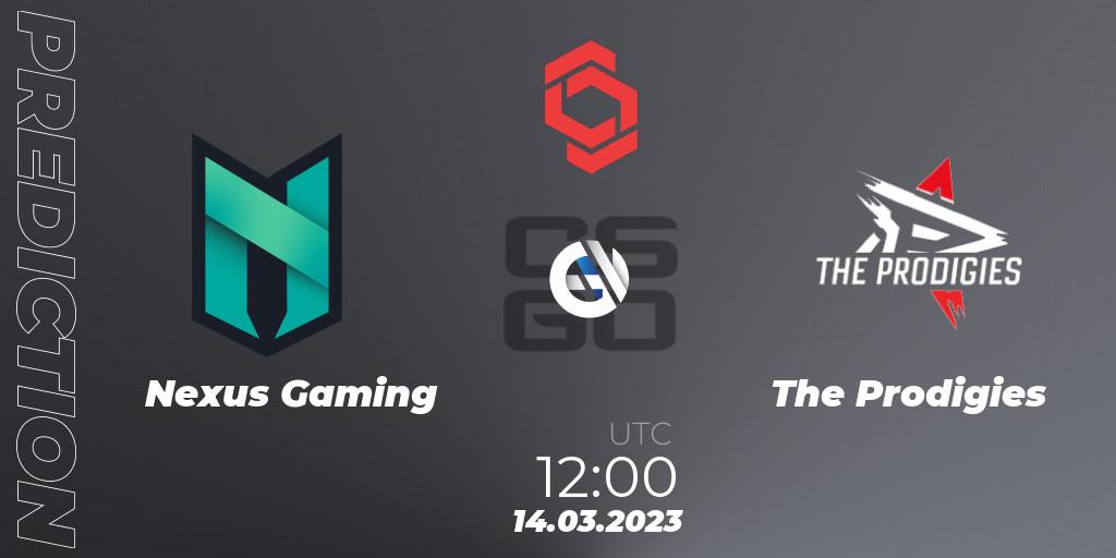 Nexus Gaming - The Prodigies: прогноз. 14.03.2023 at 12:10, Counter-Strike (CS2), CCT Central Europe Series 5 Closed Qualifier