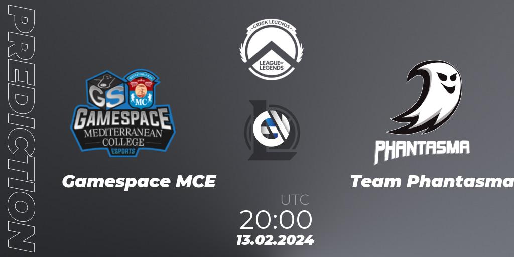 Gamespace MCE - Team Phantasma: прогноз. 13.02.2024 at 20:00, LoL, GLL Spring 2024