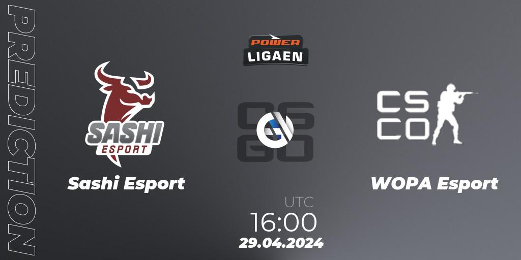 Sashi Esport - WOPA Esport: прогноз. 29.04.2024 at 16:00, Counter-Strike (CS2), Dust2.dk Ligaen Season 26