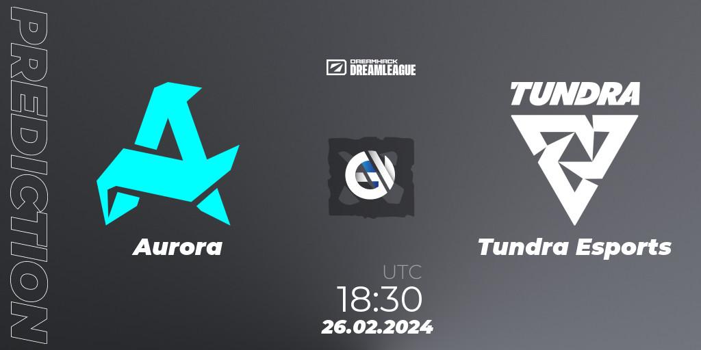 Aurora - Tundra Esports: прогноз. 26.02.2024 at 19:09, Dota 2, DreamLeague Season 22