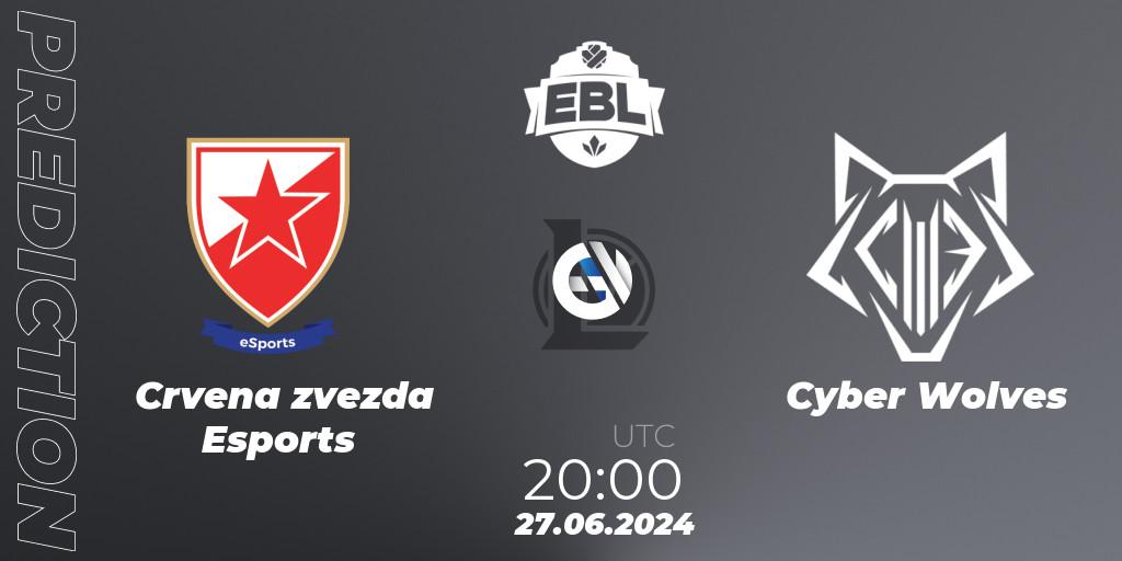 Crvena zvezda Esports - Cyber Wolves: прогноз. 27.06.2024 at 20:00, LoL, Esports Balkan League Season 15