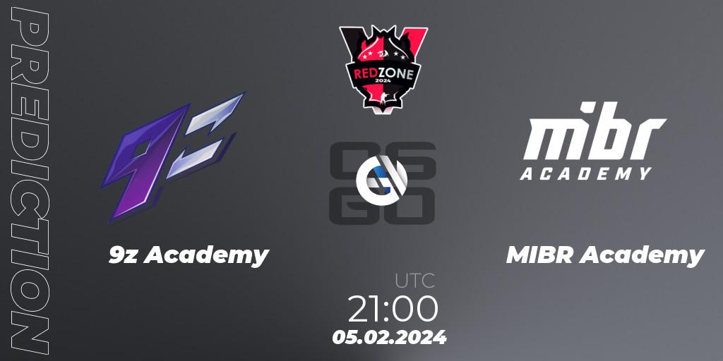 9z Academy - MIBR Academy: прогноз. 05.02.2024 at 21:00, Counter-Strike (CS2), RedZone PRO League Season 1