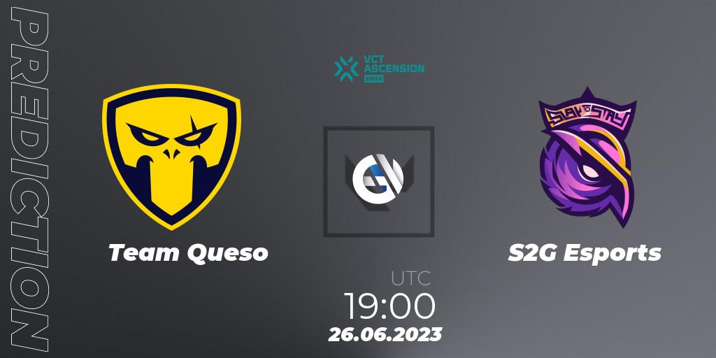 Team Queso - S2G Esports: прогноз. 26.06.23, VALORANT, VALORANT Challengers Ascension 2023: EMEA - Play-In
