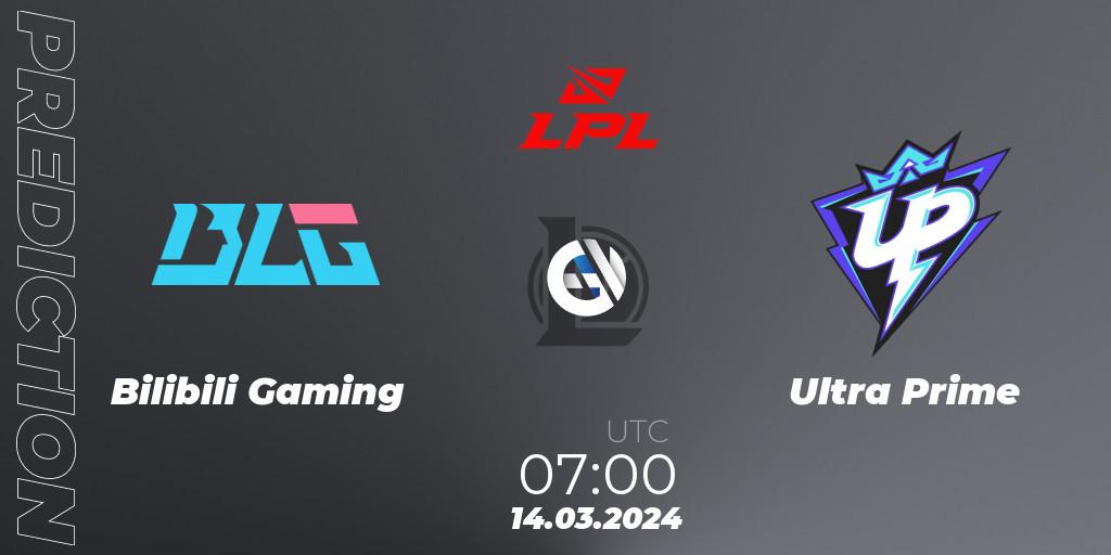 Bilibili Gaming - Ultra Prime: прогноз. 14.03.2024 at 07:00, LoL, LPL Spring 2024 - Group Stage