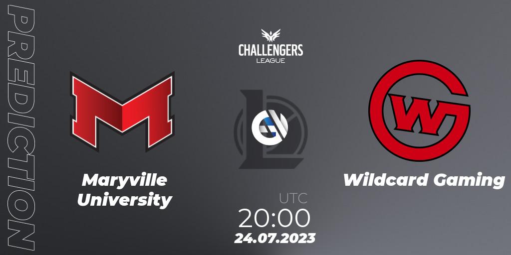 Maryville University - Wildcard Gaming: прогноз. 25.07.2023 at 20:00, LoL, North American Challengers League 2023 Summer - Playoffs