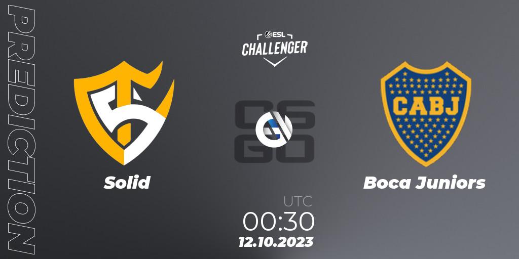 Solid - Boca Juniors: прогноз. 12.10.2023 at 00:30, Counter-Strike (CS2), ESL Challenger at DreamHack Winter 2023: South American Open Qualifier