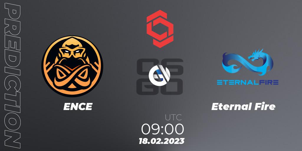ENCE - Eternal Fire: прогноз. 18.02.2023 at 09:00, Counter-Strike (CS2), CCT Central Europe Series Finals #1