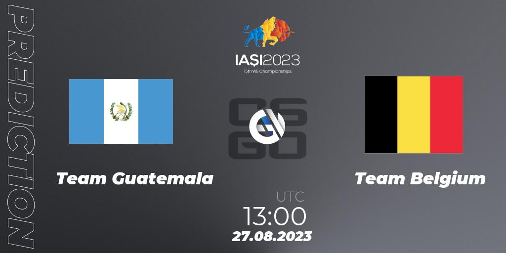 Team Guatemala - Team Belgium: прогноз. 27.08.2023 at 16:10, Counter-Strike (CS2), IESF World Esports Championship 2023