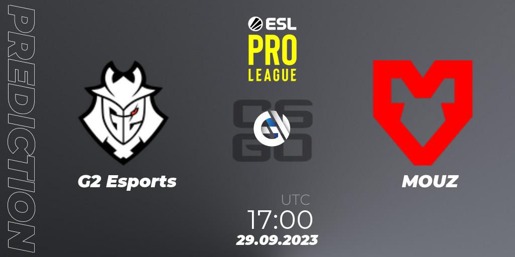 G2 Esports - MOUZ: прогноз. 29.09.2023 at 17:00, Counter-Strike (CS2), ESL Pro League Season 18