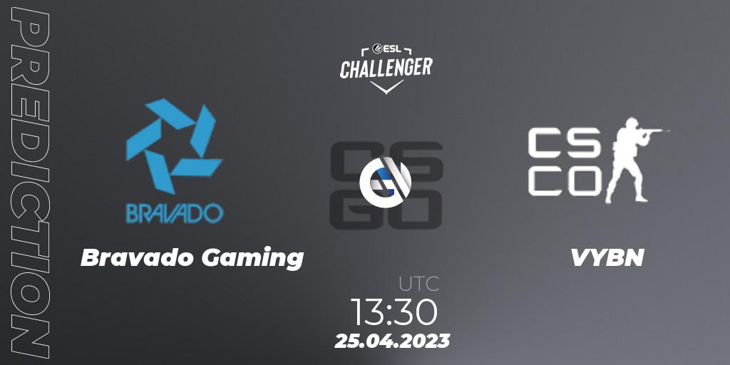 Bravado Gaming - VYBN: прогноз. 25.04.2023 at 13:30, Counter-Strike (CS2), ESL Challenger Katowice 2023: South African Qualifier