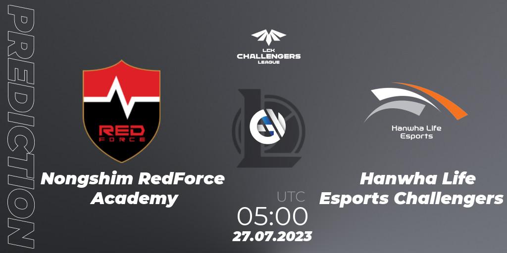 Nongshim RedForce Academy - Hanwha Life Esports Challengers: прогноз. 27.07.2023 at 05:00, LoL, LCK Challengers League 2023 Summer - Group Stage