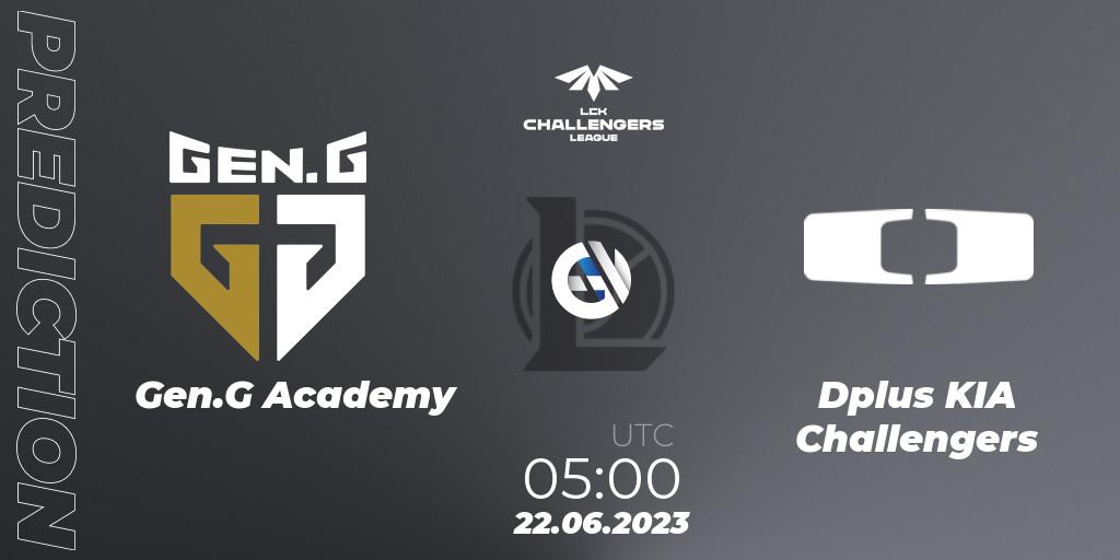 Gen.G Academy - Dplus KIA Challengers: прогноз. 22.06.23, LoL, LCK Challengers League 2023 Summer - Group Stage