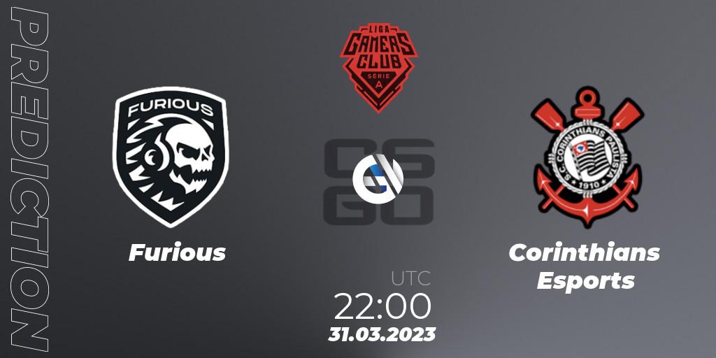 Furious - Corinthians Esports: прогноз. 31.03.23, CS2 (CS:GO), Liga Gamers Club 2023 Serie A March Cup