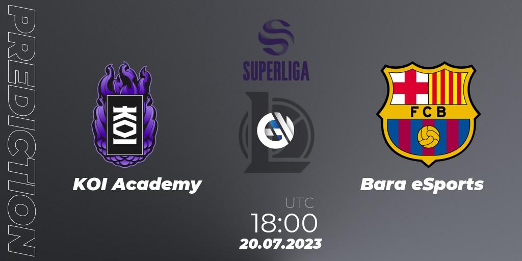 KOI Academy - Barça eSports: прогноз. 22.06.2023 at 19:00, LoL, Superliga Summer 2023 - Group Stage