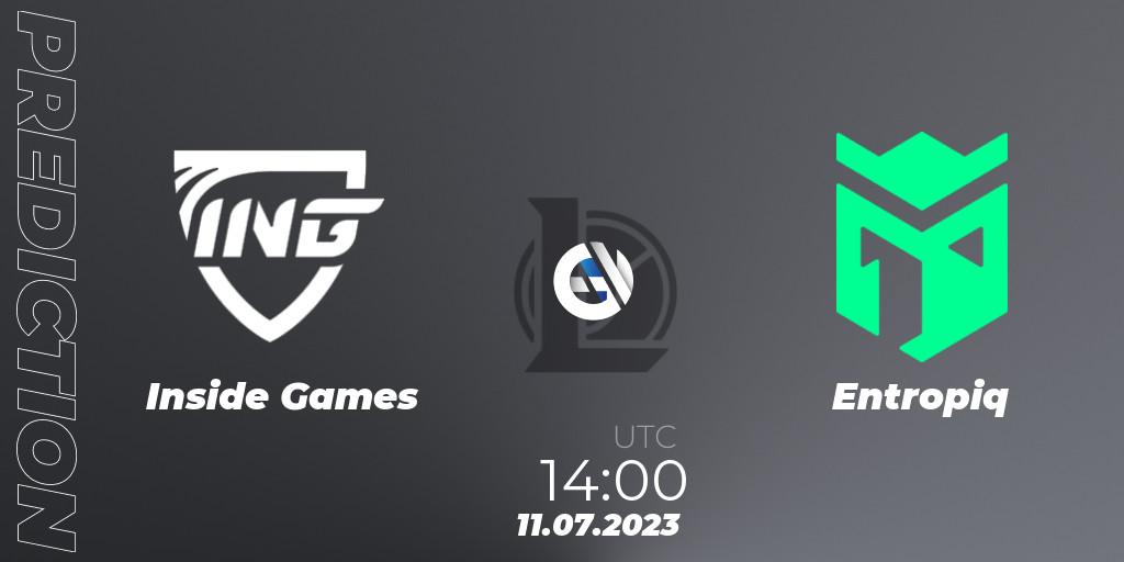 Inside Games - Entropiq: прогноз. 16.06.2023 at 17:00, LoL, Hitpoint Masters Summer 2023 - Group Stage