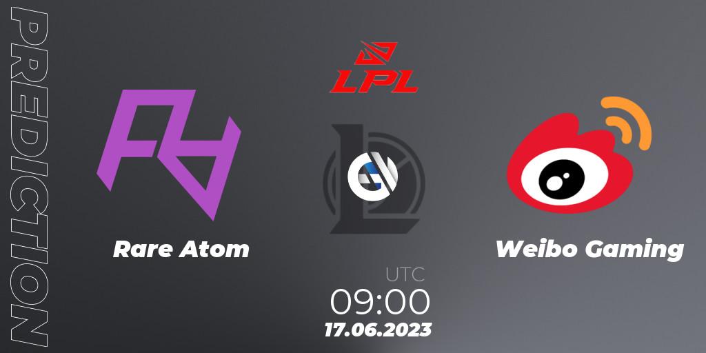 Rare Atom - Weibo Gaming: прогноз. 17.06.23, LoL, LPL Summer 2023 Regular Season
