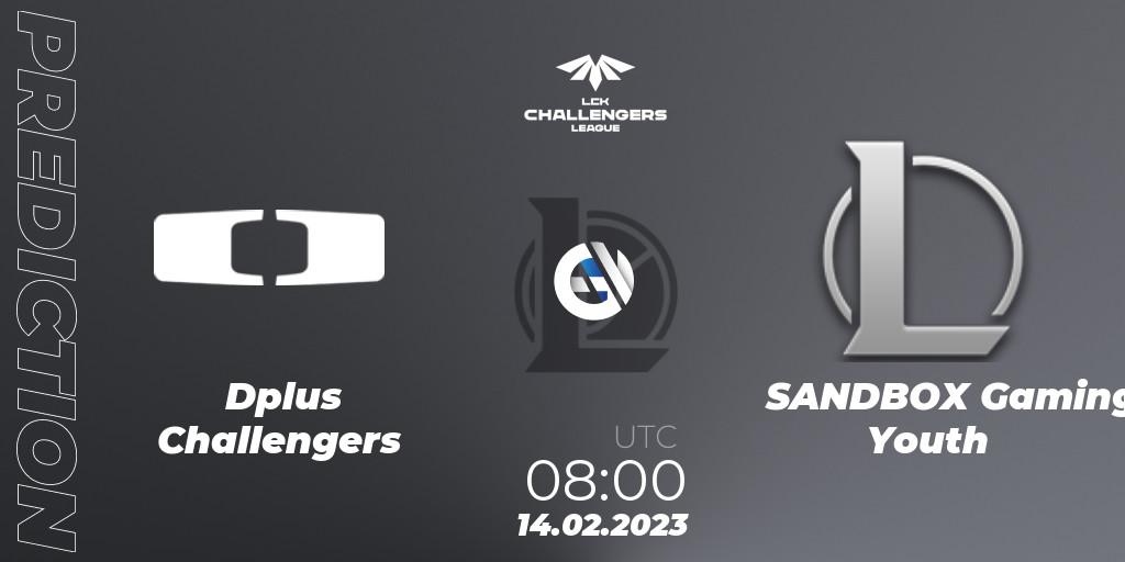 Dplus Challengers - SANDBOX Gaming Youth: прогноз. 14.02.2023 at 08:00, LoL, LCK Challengers League 2023 Spring