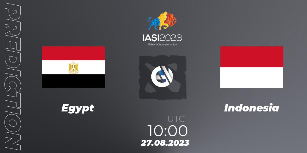 Egypt - Indonesia: прогноз. 27.08.2023 at 13:00, Dota 2, IESF World Championship 2023