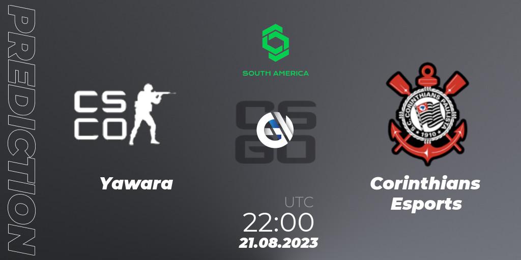 Yawara - Corinthians Esports: прогноз. 21.08.2023 at 23:10, Counter-Strike (CS2), CCT South America Series #10