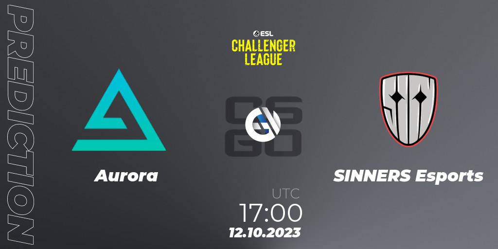 Aurora - SINNERS Esports: прогноз. 19.10.2023 at 15:00, Counter-Strike (CS2), ESL Challenger League Season 46: Europe