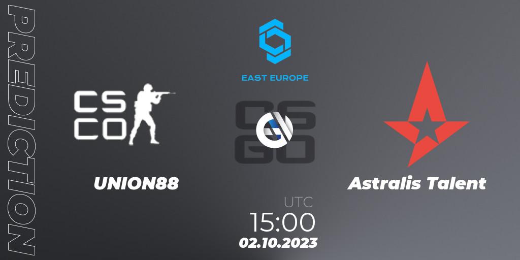 UNION88 - Astralis Talent: прогноз. 02.10.23, CS2 (CS:GO), CCT East Europe Series #3: Closed Qualifier