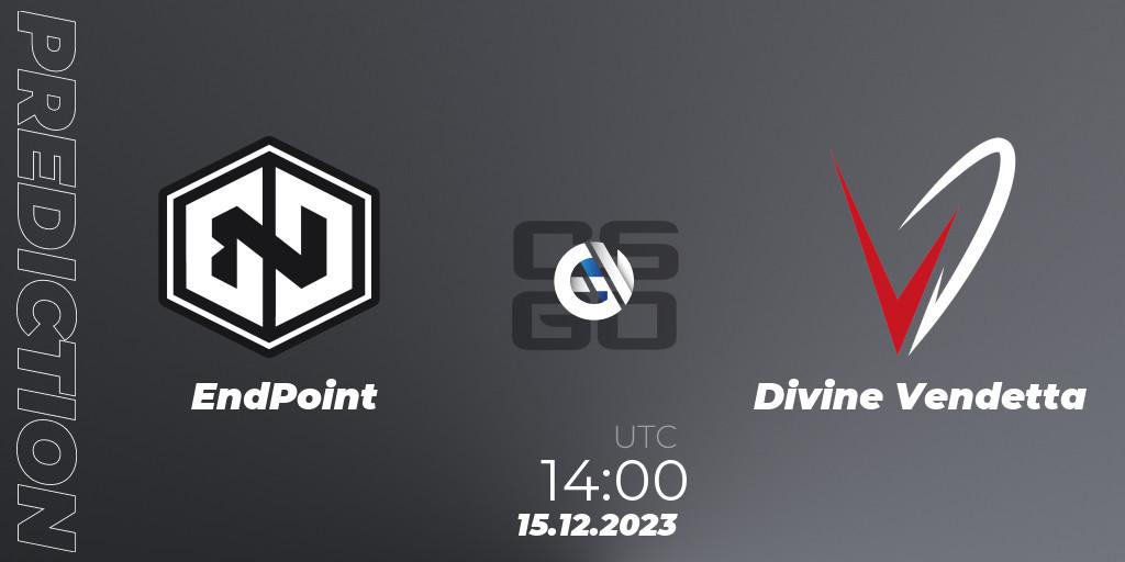 EndPoint - Divine Vendetta: прогноз. 15.12.2023 at 15:00, Counter-Strike (CS2), Monsters Reloaded 2023
