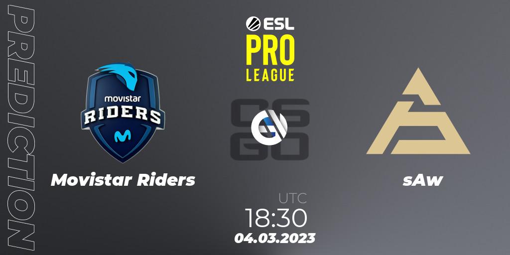 Movistar Riders - sAw: прогноз. 04.03.2023 at 20:30, Counter-Strike (CS2), ESL Pro League Season 17
